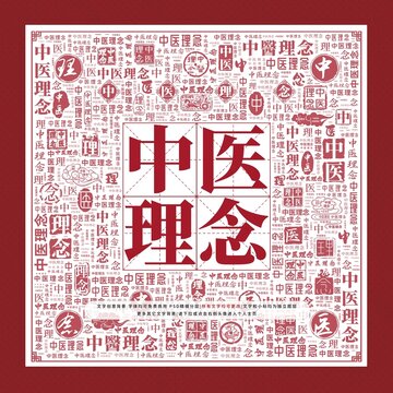 中醫(yī)理念文字裝飾畫