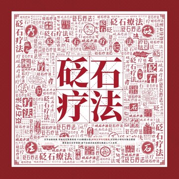砭石療法文字裝飾畫