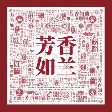 芳香如蘭文字裝飾畫