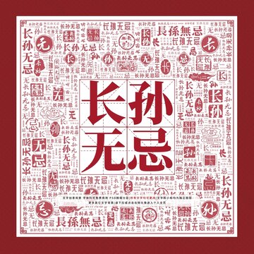 長孫無忌文字裝飾畫