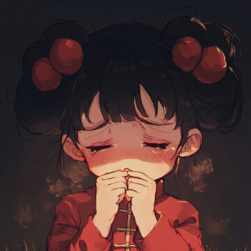 哭泣的小女孩