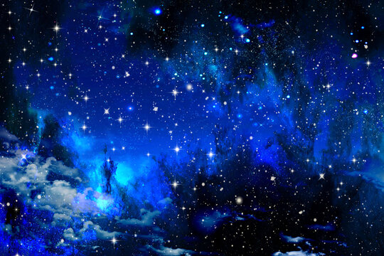 冰雪星空星空頂星空背景璀璨星空