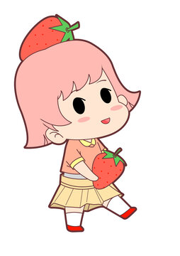 Q版草莓女孩