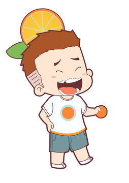 Q版橘子男孩