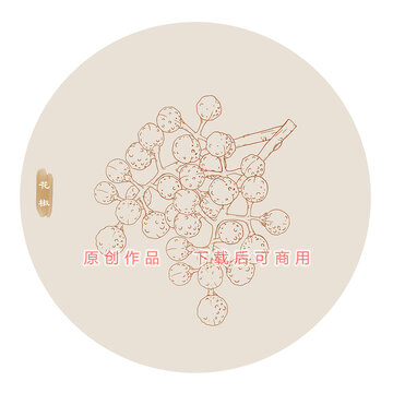 花椒線描