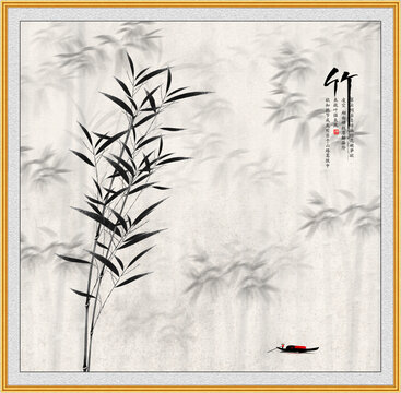 墨竹背景墻