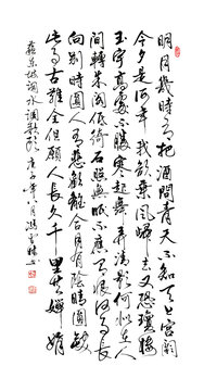 水調(diào)歌頭明月幾時有行書書法作品