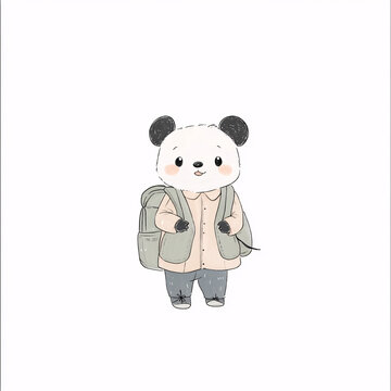 背書(shū)包的熊貓