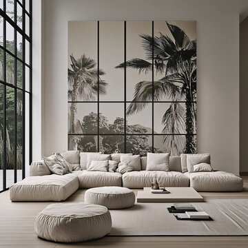 芭蕉葉沙發(fā)背景