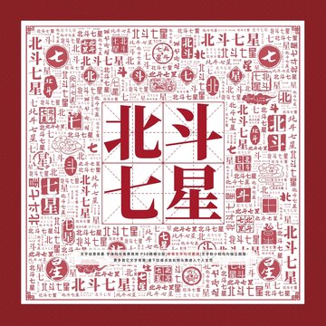 北斗七星文字裝飾畫