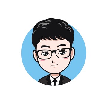 卡通年輕男老師頭像矢量圖