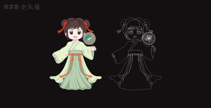 漢服學(xué)生國潮女孩