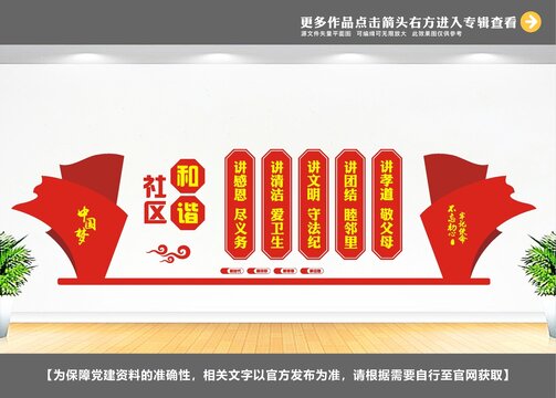 社區(qū)黨建標(biāo)語展板文化墻
