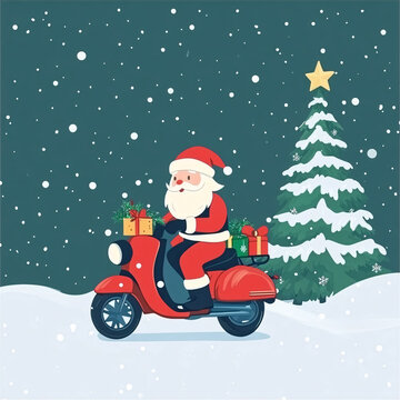 騎車的圣誕老人