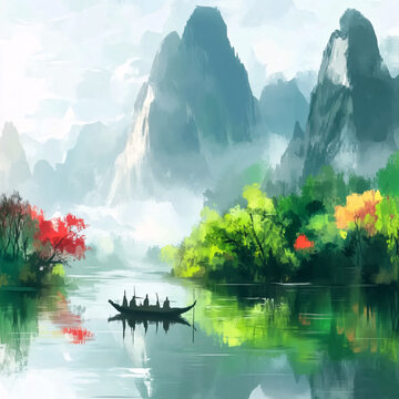 山水行舟
