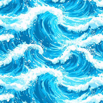 浪濤翻滾包裝底紋