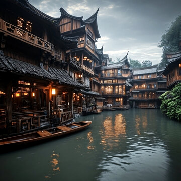 水上亭臺(tái)樓閣