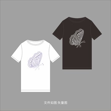 蝴蝶燙鉆圖案
