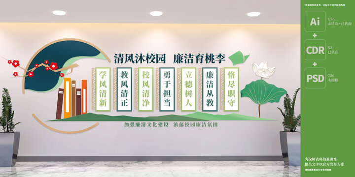 廉潔校園文化墻