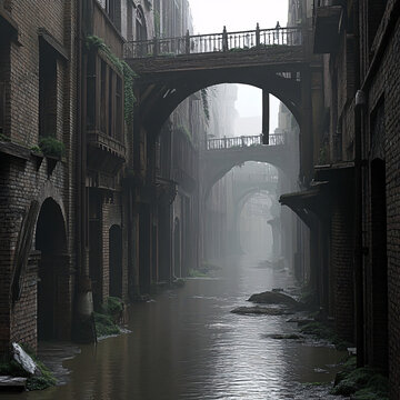 雨中拱橋