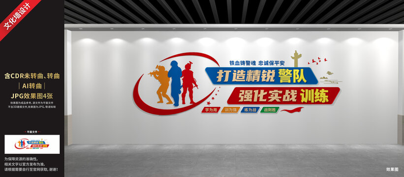 警隊(duì)文化墻