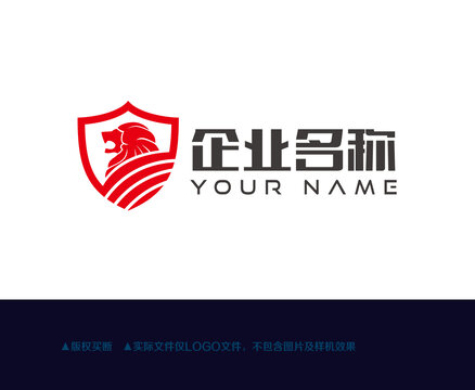 獅子盾牌logo