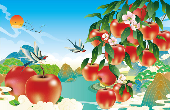 蘋果插畫