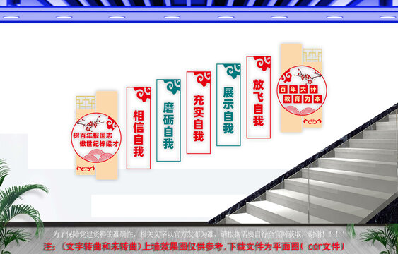 學(xué)校樓梯文化墻