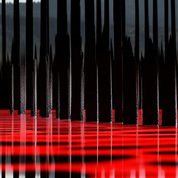紅黑抽象藝術(shù)