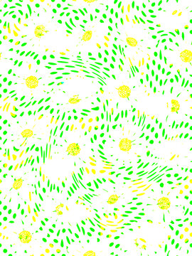 小清新雛菊印花圖案