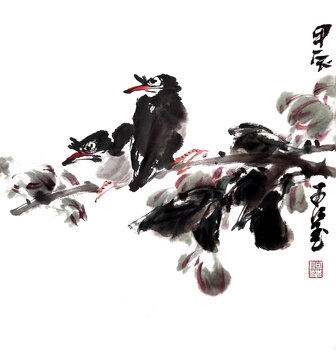寫意花鳥裝飾畫
