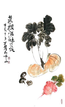 寫意蔬菜裝飾畫