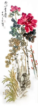 牡丹裝飾畫(huà)