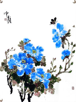 寫意牡丹