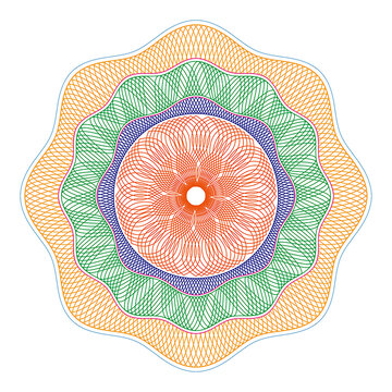 矢量防偽團(tuán)花