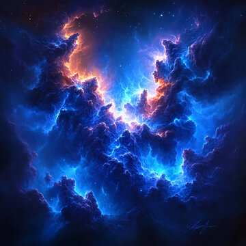 炫彩星空云彩背景