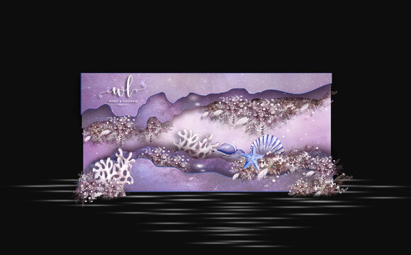 紫色海洋婚禮