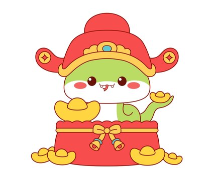 可愛(ài)福袋財(cái)神萌蛇