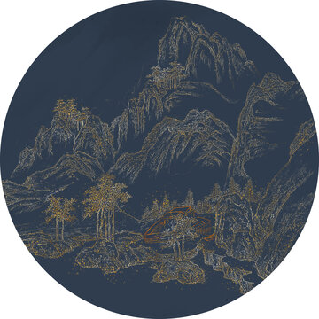 中式金箔描金