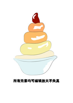 卡通塔式冰淇淋