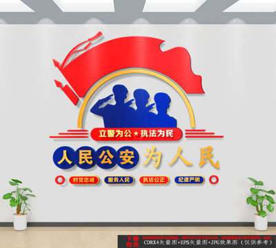 豎版公安文化墻
