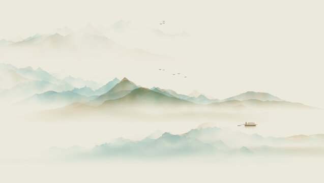 新中式水墨山水