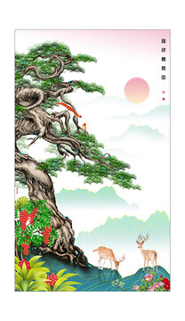 福祿雙壽圖