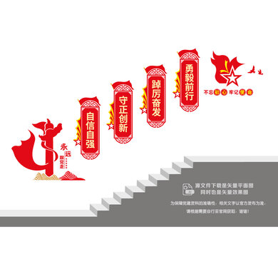 黨員之家樓梯文化墻