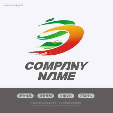 B字母鳳凰山水旅游LOGO