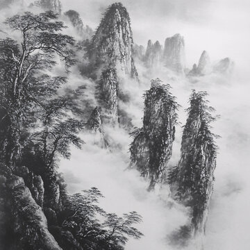 煙墨國畫
