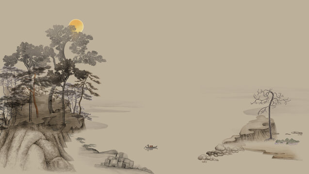 新中式國畫山水