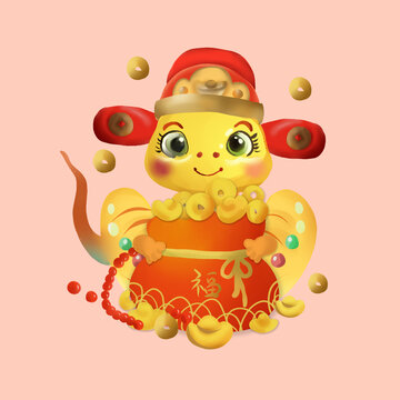 蛇年立體可愛蛇春節(jié)新年
