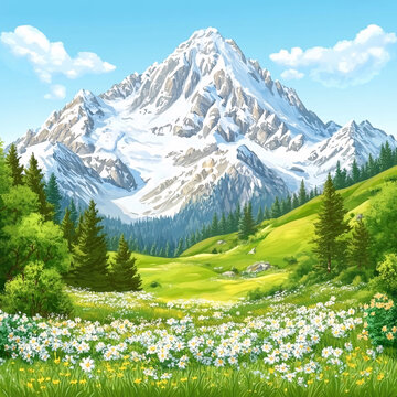 高山草甸群山