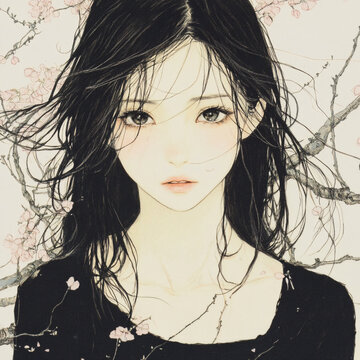 古風(fēng)背景唯美女孩